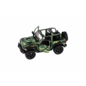 Teddies Auto Kinsmart Jeep Wrangler Camo Edition kov/plast 13cm 3 barvy na zpětné natažení