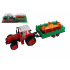 Teddies Traktor s vlekem s kombajnovým válcem plast 46cm na setrvačník  2 barvy