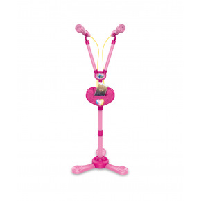 Plejo Statyw PLEJO z 2 mikrofonami - różowy