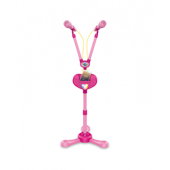PLEJO Stojan se 2 mikrofony - růžová