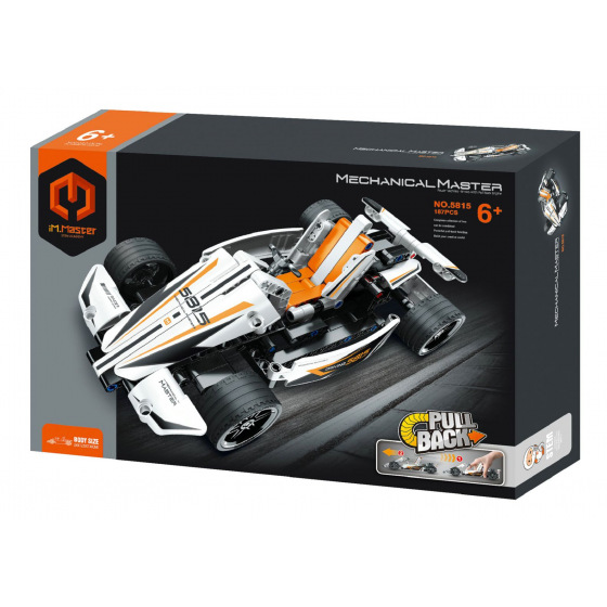 Stavebnice iM.MASTER formule plast 187 dílků na zpětné natažení v krabici 29x20x6cm