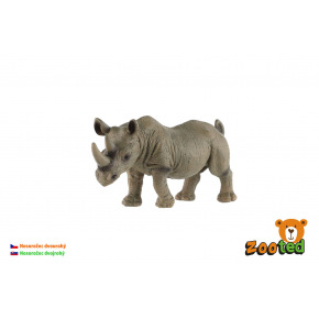 Nosorožec dvourohý zooted plast 14cm 