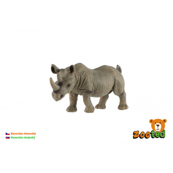 Nosorožec dvourohý zooted plast 14cm 