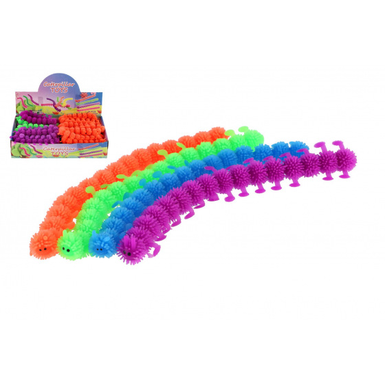 Teddies Caterpillar wyciskany antystresowy silikon 24cm