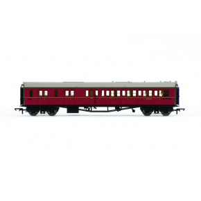 Wagon pasażerski HORNBY R4765 - BR Collett Coach Corridor Brake trzeciej klasy LH, bordowy