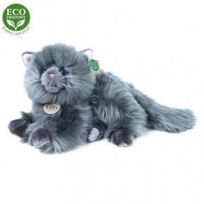 Rappa Plyšová perzská mačka šedá ležiaca 30 cm ECO-FRIENDLY