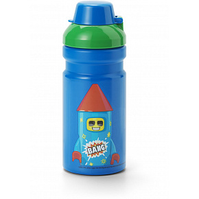 Smartlife LEGO Rocket láhev na pití - modrá/zelená