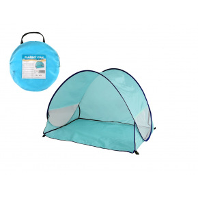 Teddies Namiot plażowy z filtrem UV 100x70x80cm, samoskładany, poliester/metal, prostokąt, niebieski, w płóciennej torbie