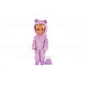 Teddies Puppe Ankiki im Overall mit Handtasche 14cm im Blister