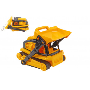 Teddies Buldozer s pásy plast 30cm na volný chod v síťce