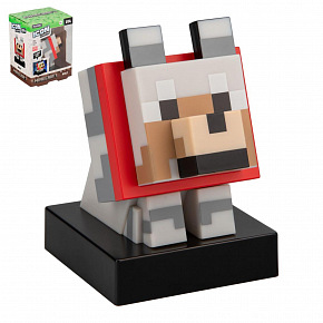 Lampička Vlk Minecraft na baterie v krabičce 10,5x14x9cm