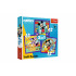 Trefl Puzzle 3v1 Mickey a jeho veselá parta 20x19,5cm v krabici 28x28x6cm