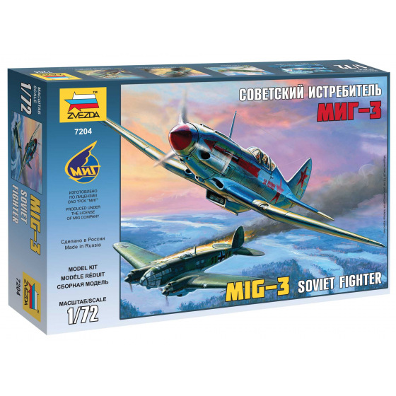Zvezda Modellbausatz Flugzeug 7204 - MIG-3 Sowjetischer Jäger (1:72)