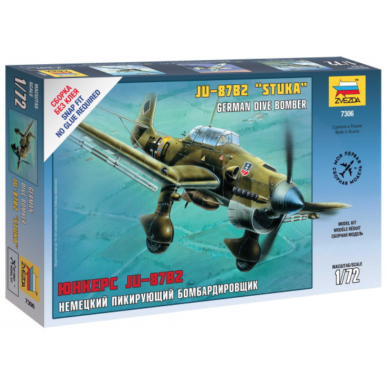 Zvezda Snap Kit letadlo 7306 - Ju-87B2 Stuka (1:72)