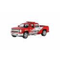 Teddies Auto Kinsmart Chevrolet 2014 Silverado Policie/Hasič kov/plast 13cm na zpětné nat.