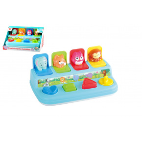 Teddies Wkładanka wyskakujące zwierzątka plastikowe w pudełku 28x14x17cm 12m+