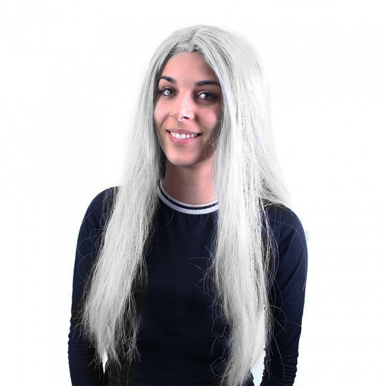 Rappa Perücke Silberne Hexe/Halloween für Erwachsene