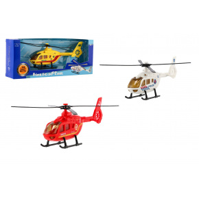 Teddies Helikopter ratunkowy metal/plastik 18cm 3 rodzaje w pudełku 26x10x5cm