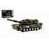 Teddies Tank 17cm na volný chod na baterie se světlem se zvukem zelený v krabici 19x12,5x8cm