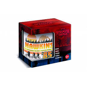 Hrnek Stranger Things Hawkins v krabičce 12x10x8,5cm