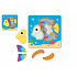 Puzzle deskové Ryba 15x15cm 5 dílků ve folii 18m+