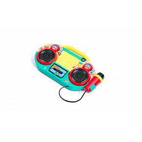 Hape Boombox rádio s mikrofonem Pixelz - se světelnými a zvukovými efekty