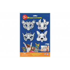 SMT Creatoys Maska škraboška 3D papierová 4ks sova, jeleň, zajac, superhrdina karneval v sáčku 22x32,5x2cm SMT Creatoys Maska škraboška 3D papierová 4ks sova, jeleň, zajac, superhrdina karneval v sáčku 22x32,5x2cm