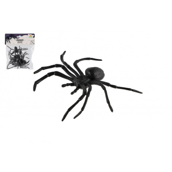 Pavouk černý 5ks plast 10x5cm v sáčku
