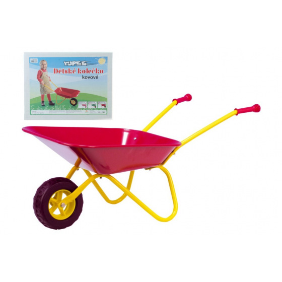 Teddies Blechschubkarre Yupee groß rot 78x40x32cm in der Box