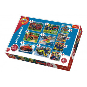 Trefl Puzzle Požárník Sam 10v1 v krabici 40x27x6cm