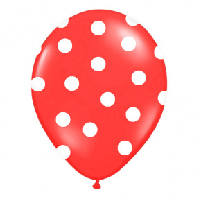Rappa Nadmuchiwany balon z nadrukiem czerwony 30 cm