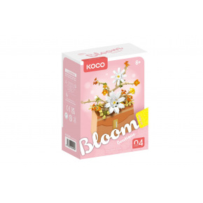 KOCO Stavebnice mini KOCO Květina v kabelce plast 232ks v krabičce 11x15x6cm
