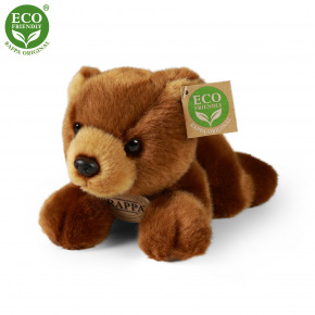 Rappa Plyšový medveď hnedý ležiaci 20 cm ECO-FRIENDLY
