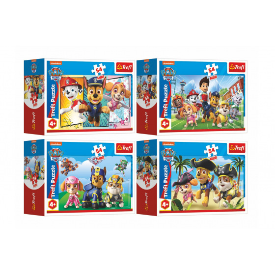 Trefl Minipuzzle 54 Teile Paw Patrol 4 Sorten in der Schachtel 9x6x3cm