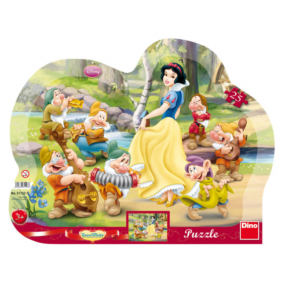 Dino dětské puzzle Disney WD Sněhurka 25D kontura