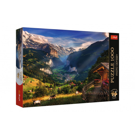 Trefl Puzzle Premium Plus - Photo Odyssey: Lauterbrunnen Valley 1000 elementów 68,3x48cm w pudełku 40x27x6cm