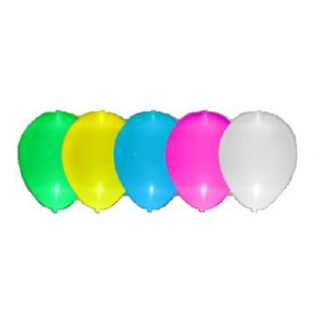 Rappa Balónik LED svietiaci 5 ks mix farieb 30 cm