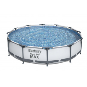 Bestway Nadzemní bazén kulatý Steel Pro MAX, kartušová filtrace, průměr 3,66m, výška 76cm