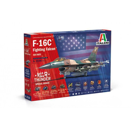 Italeri Model Kit War Thunder letadlo 35105 - F-16C Fighting Falcon (1:48)