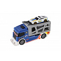 Teddies Auto ciężarówka transporter + auto plastikowe 15cm na wolny bieg 2 kolory