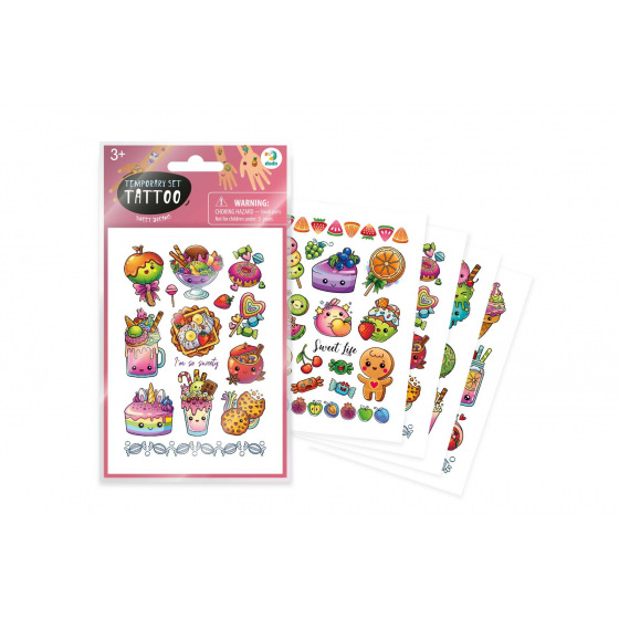 Tetování Sladkosti 10,5x15cm 4 listy v sáčku