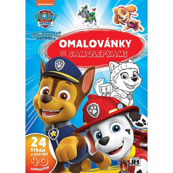 Omalovánka A4 Paw Patrol/Tlapková Patrola se samolepkami