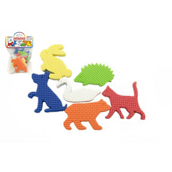 Schaumstoffteile Wasserspielzeug Tiere Schaum 6 Teile im Beutel 14x20x4cm