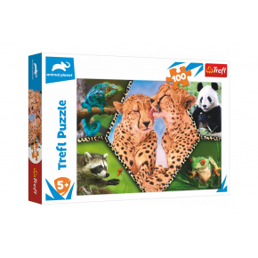 Trefl Puzzle Planeta zvířat 100 dílků 41x27,5cm v krabici 29x19x4cm