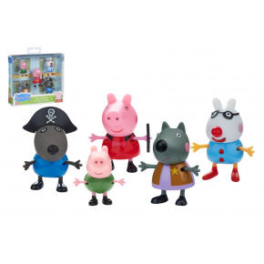 TM Toys Prasiatko Peppa/Peppa Pig plast set 5 figúrok v maškarných šatách v krabičke 16x15x4,5cm