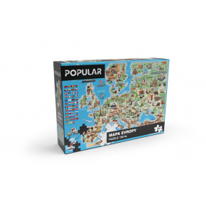 POPULAR Puzzle - Europa, 160 elementów - PL