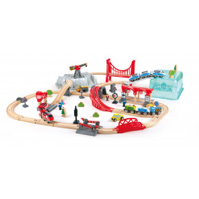 Hape Vláčkodráha set v boxu - Městský vlak Hape Vláčkodráha set v boxu - Městský vlak