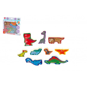 Teddies Puzzle/Tablica do układania Dinozaury 20x14cm w pudełku 24x21x2cm 24m+