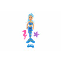 Teddies Meerjungfrauenpuppe mit Zubehör aus Kunststoff 15cm 3 Farben