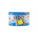Teddies Spardose mit Schloss aus Blech oval 10x6cm 4 Farben